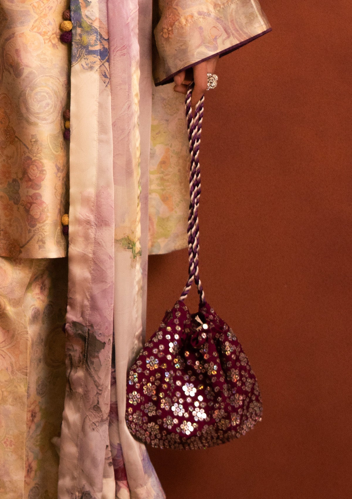 Potli - Magenta Sequin MAB25