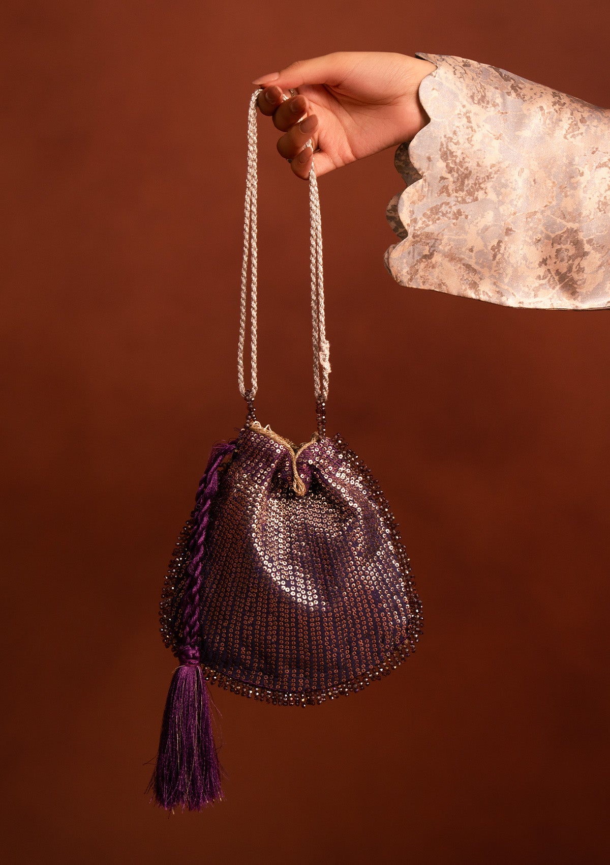 MISS AIK - RTW '25 D2 - PURPLE SILK POTLI