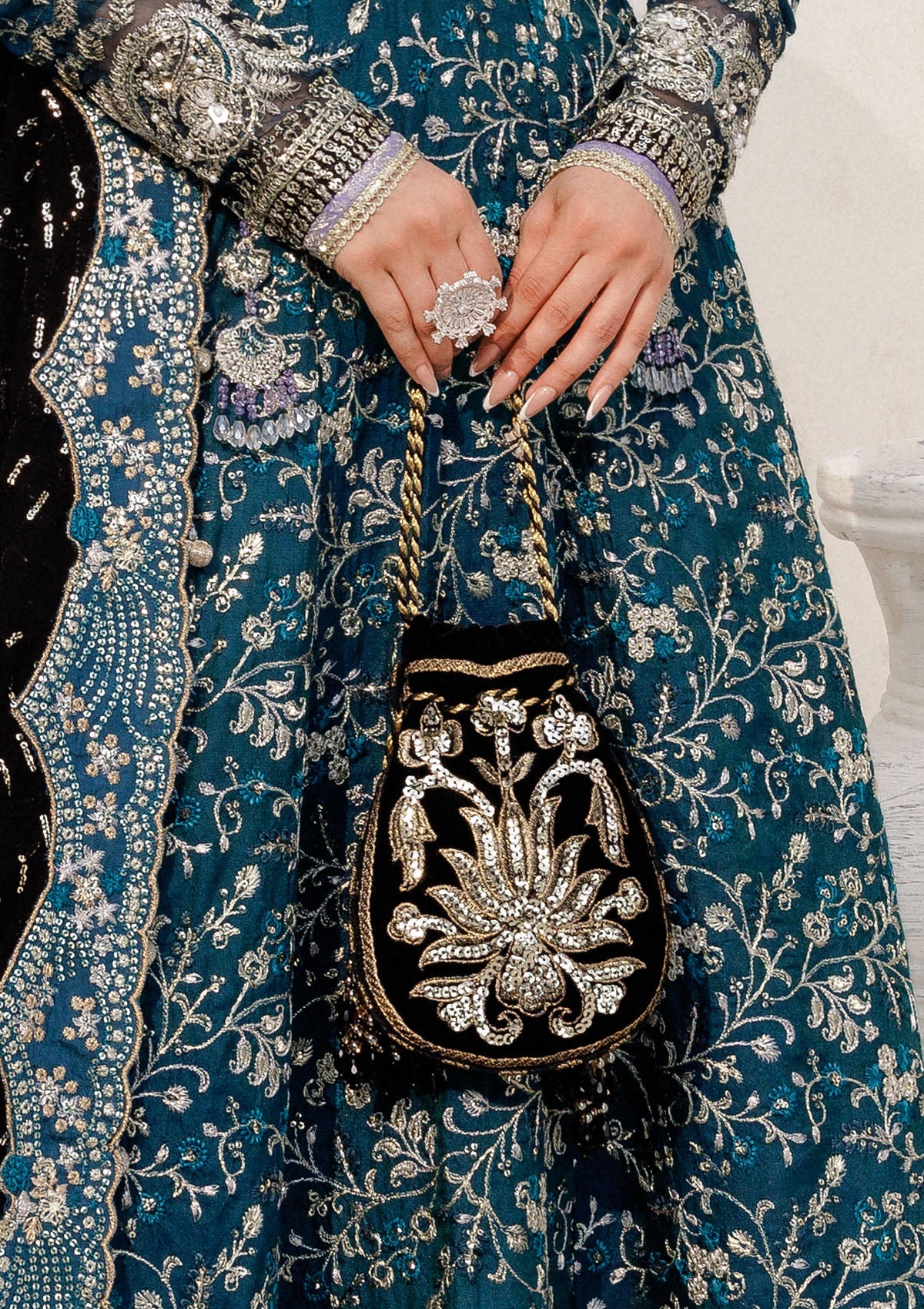 WEDDING FESTIVE '25 - VOL. 2 - BLACK VELVET POTLI