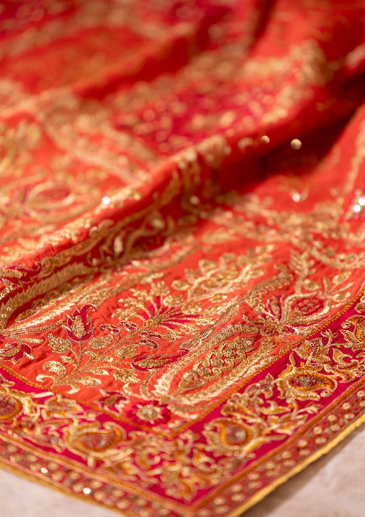 Shawl - Coral Silk WDA26