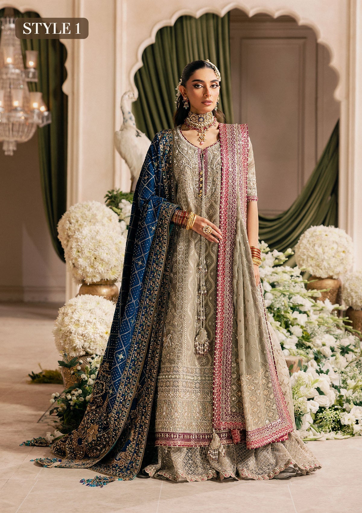 Shawl - Royal Blue Silk WDA26