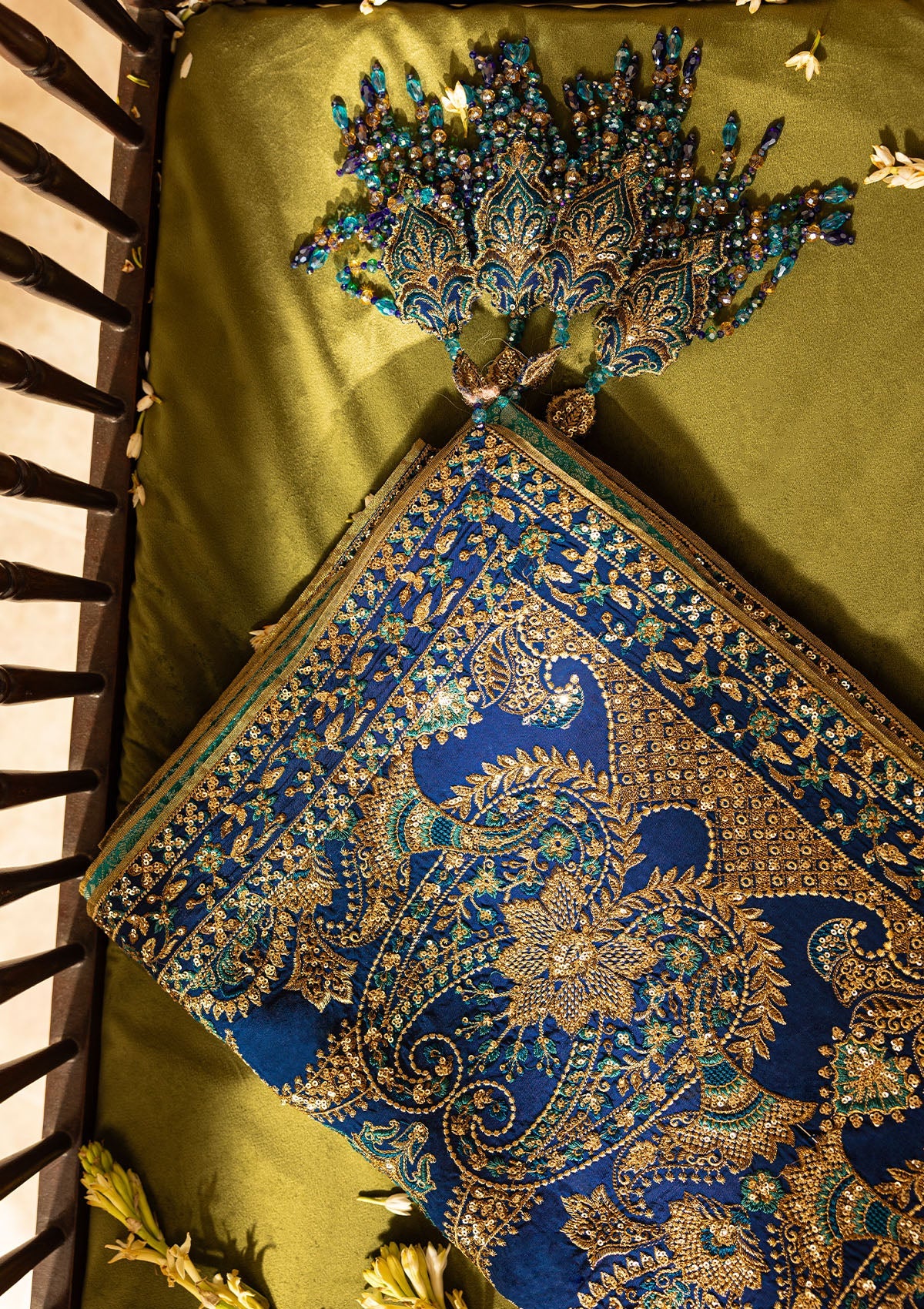 Shawl - Royal Blue Silk WDA26