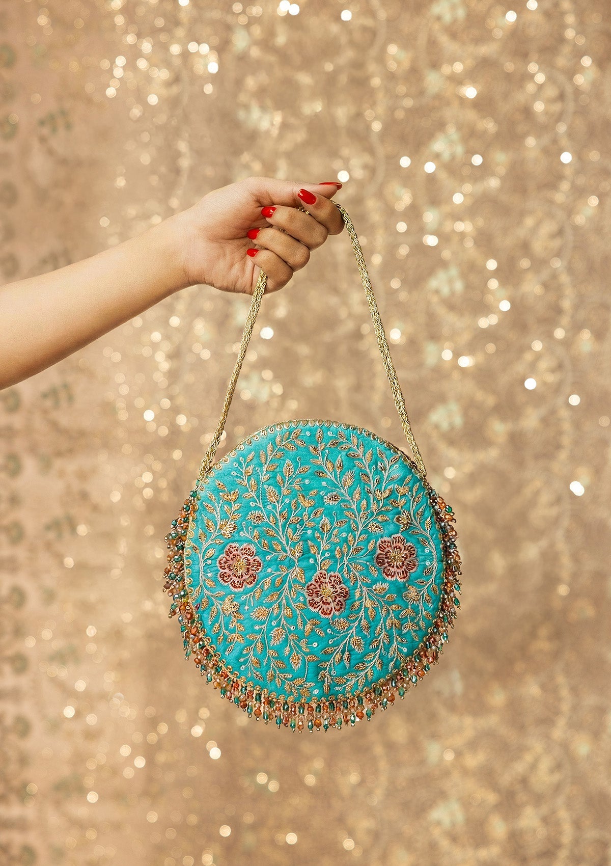 Bag - Turquoise Silk WDA26