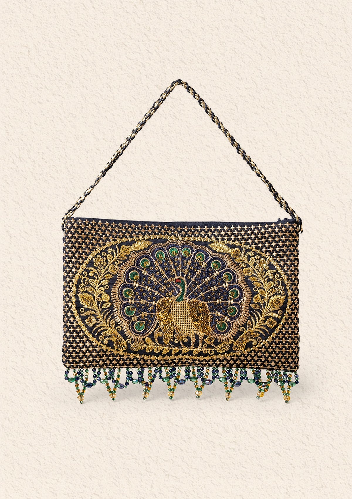 Bag - Navy Blue Silk WDA26