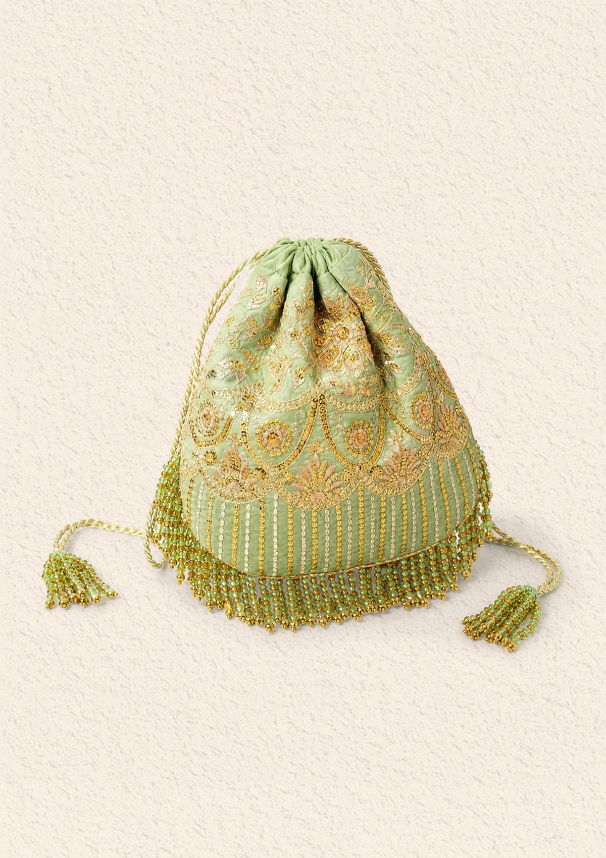 Potli - Pistachio Green Silk WDA26