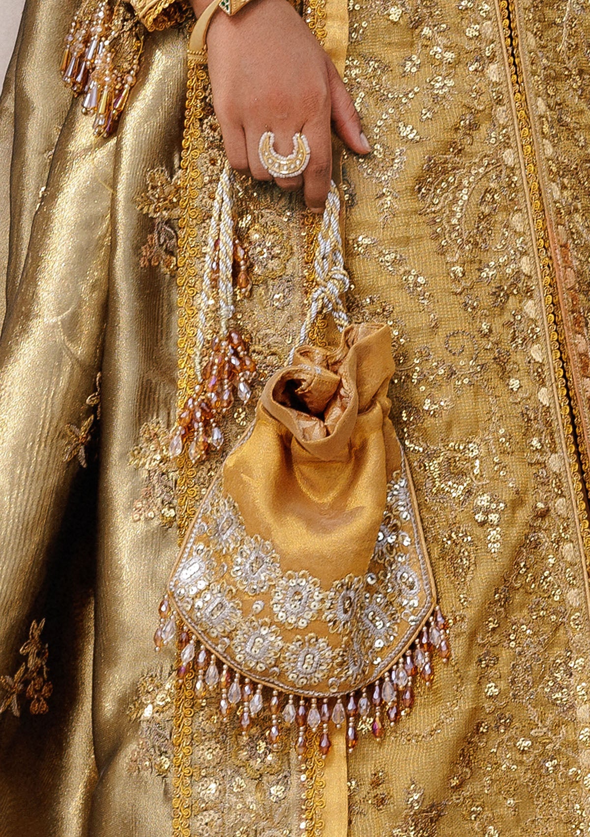 WEDDING FESTIVE '25 - VOL. 2 - GOLD TISSUE POTLI