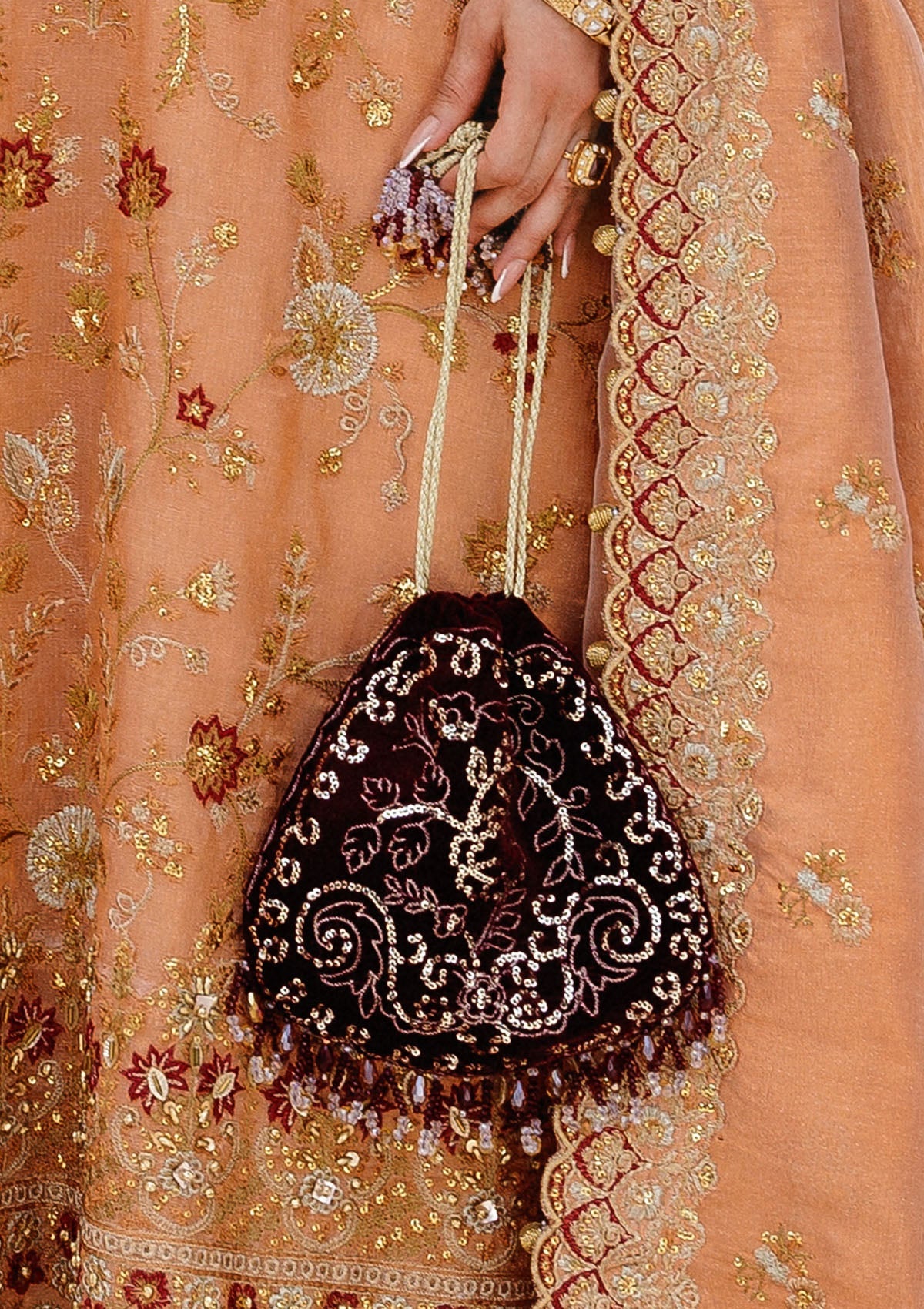 WEDDING FESTIVE '25 - VOL. 2 - PLUM VELVET POTLI